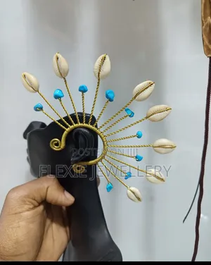 African Cowrie Shell Ear Cuff