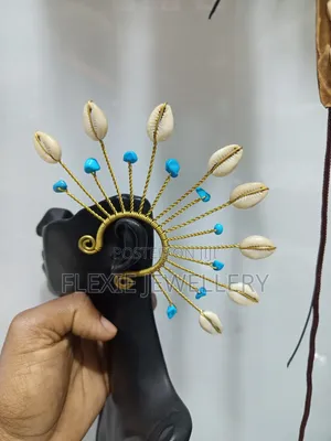 African Cowrie Shell Ear Cuff