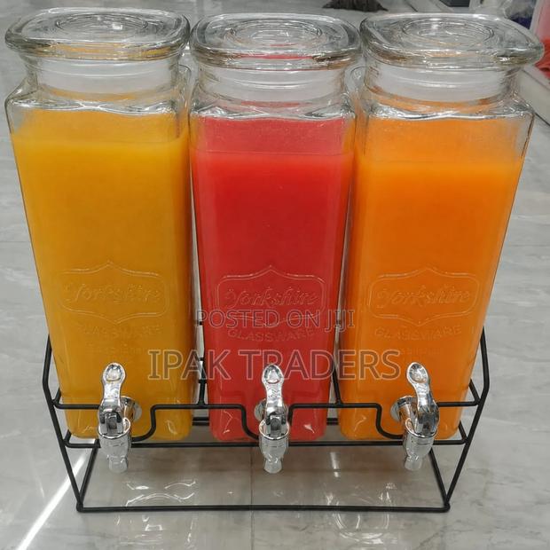 *⏯1.6l Tripple Glass Juice Dispensers
