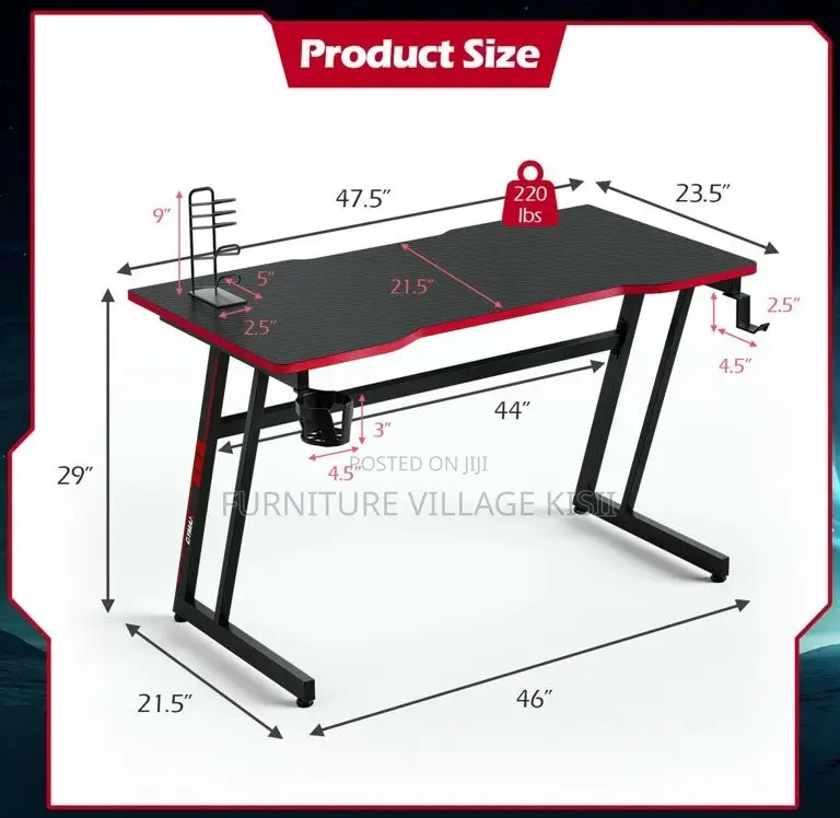 Office Furniture; Gaming Table With LED Light 1400mm