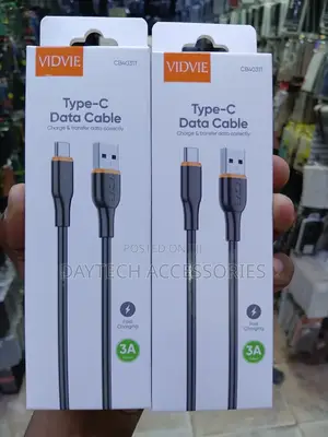 Vidvie Type-C Data Cable for Fast Charging and Data Transfer - 1M