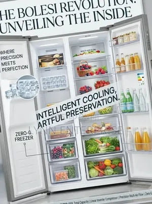 528 Litres Bolesi Side by Side Built in Refrigerator