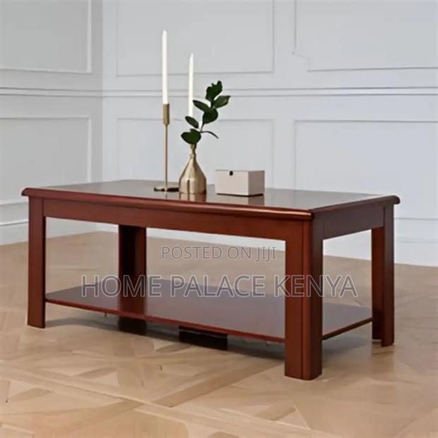 Coffee Table; Modern Mahogany Finish MDF Coffee Table for Home