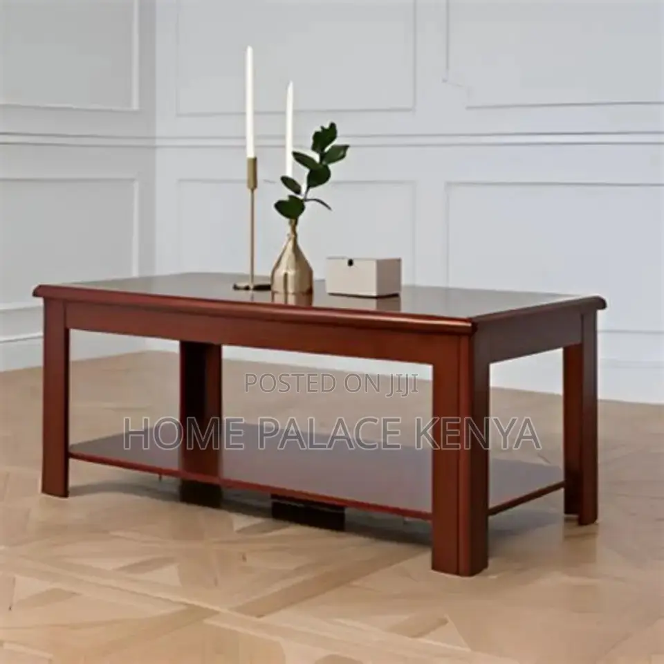 Coffee Table; Modern Mahogany Finish MDF Coffee Table for Home