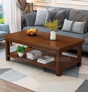 Coffee Table; Modern Mahogany Finish MDF Coffee Table for Home