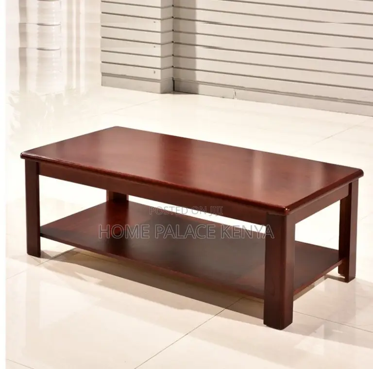 Coffee Table; Modern Mahogany Finish MDF Coffee Table for Home