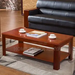 Coffee Table; Modern Mahogany Finish MDF Coffee Table for Home