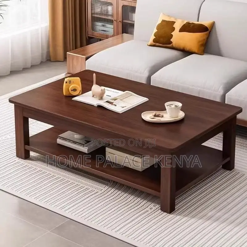 Coffee Table; Modern Mahogany Finish MDF Coffee Table for Home