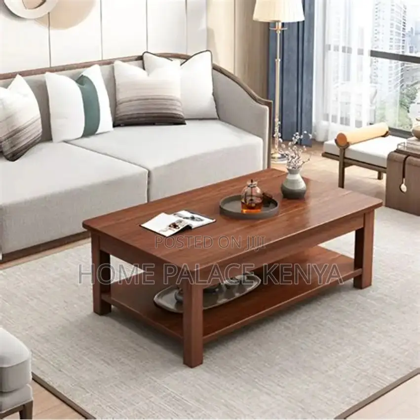 Coffee Table; Modern Mahogany Finish MDF Coffee Table for Home
