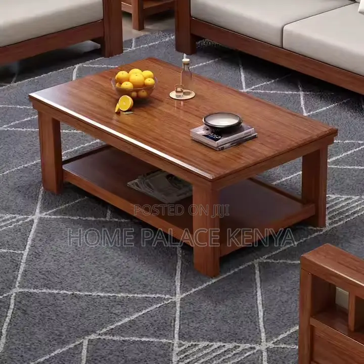 Coffee Table; Modern Mahogany Finish MDF Coffee Table for Home