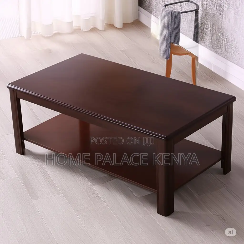 Coffee Table; Modern Mahogany Finish MDF Coffee Table for Home