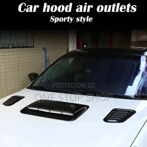 Adhesive Backing Exterior Styling Sporty Performance Look Bonnet Scoop