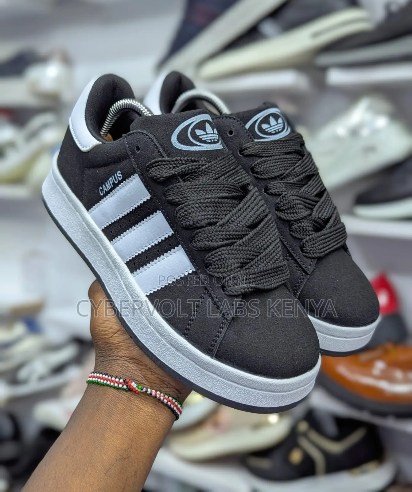 Adidas Campus Sneakers – Black & White / Black & Pink – Sizes 37–42