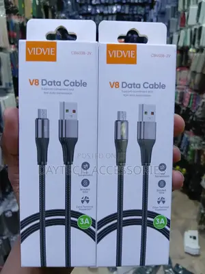 VIDVIE USB to Micro USB Data & Charging Cable 2.4A 1 Meter.