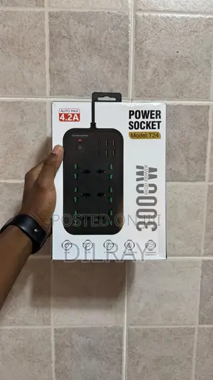 6 Port Power Socket Extension With 4 USB & 2 PD