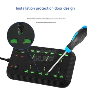 6 Port Power Socket Extension With 4 USB & 2 PD
