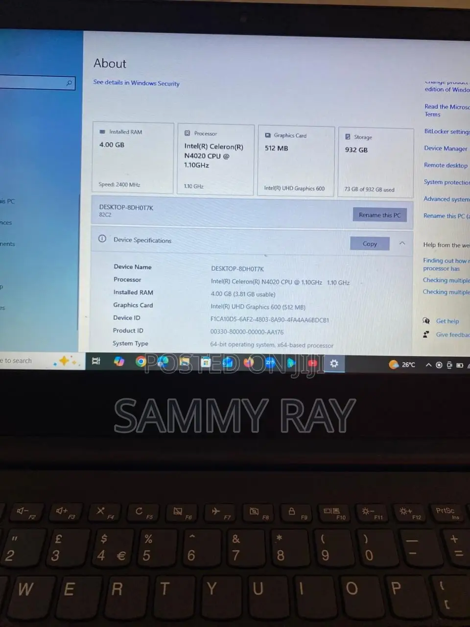 Laptop Lenovo ThinkPad T490s 4GB Intel Core i5 HDD 1T