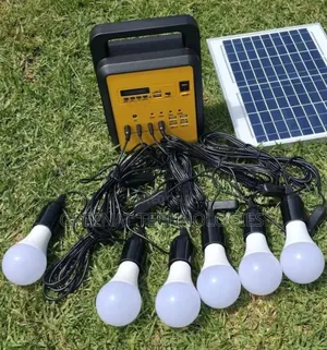 Portable Solar Lighting Kit 6 LED Bulbs Power Station Solar System