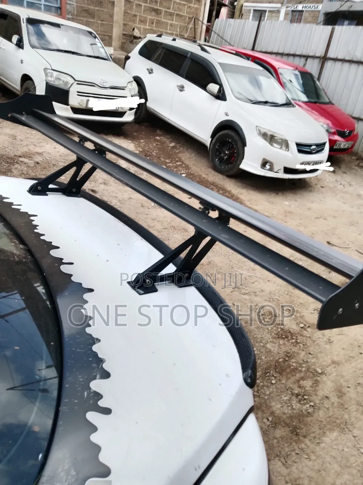 Universal Double Deck Aluminum Rear Spoiler With in Matte Black