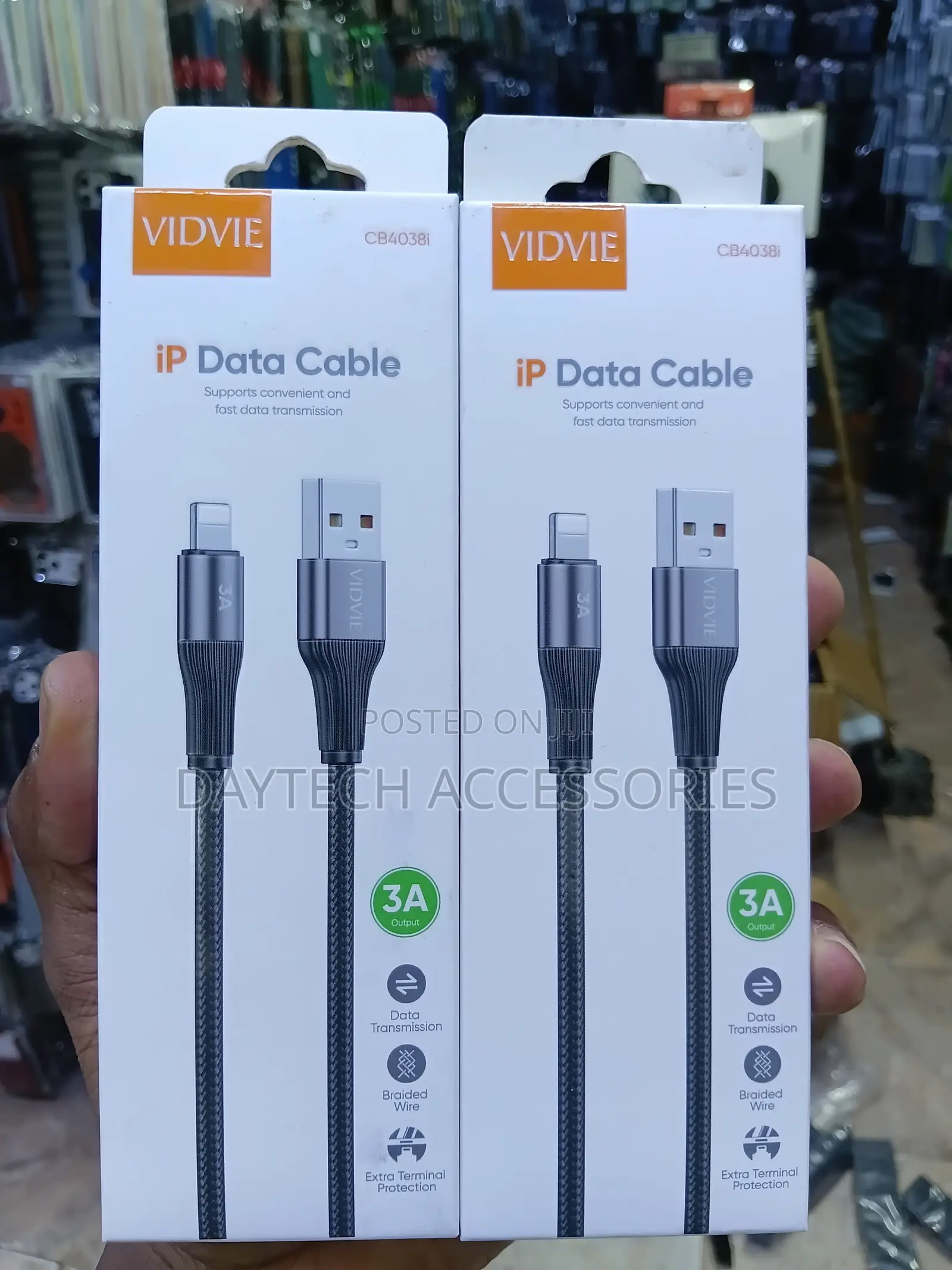 VIDVIE CB4038i USB-A to Lightning (iP) Fast Charging & Data Cable