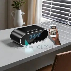 Smart 1080P Monitor WiFi Alarm Table Clock Hidden Spy Camera.