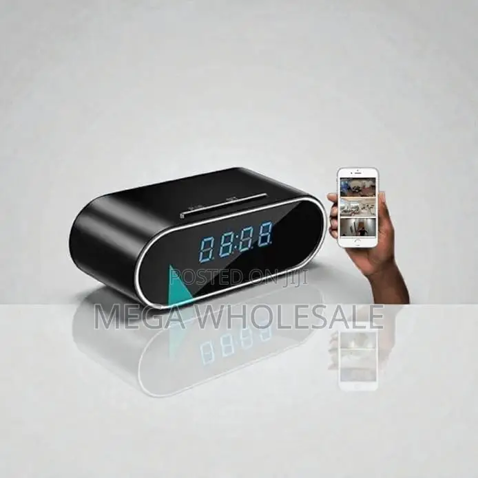 Remote Motion Alert WiFi Alarm Table Clock Hidden Spy Camera