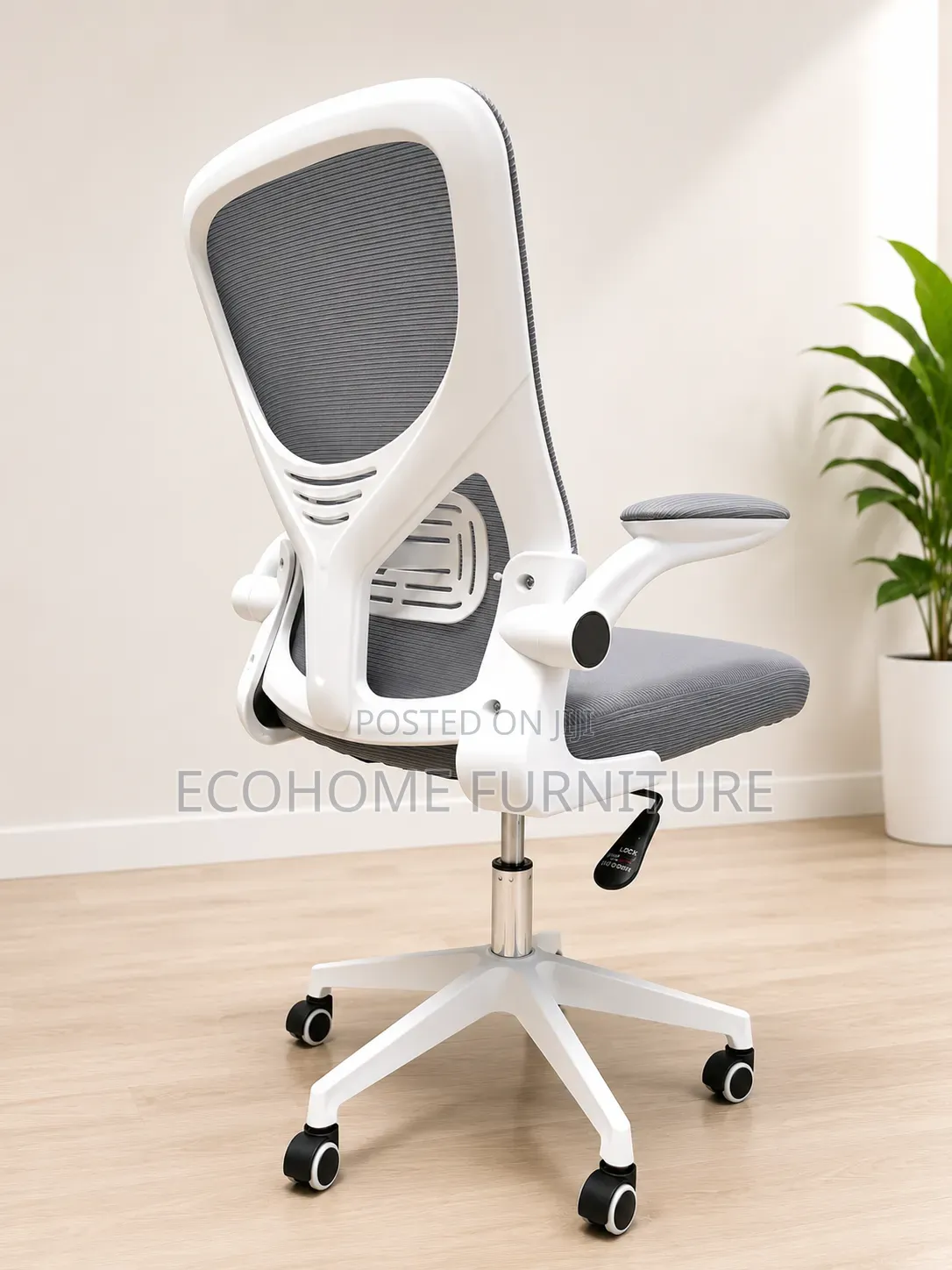 Ergonomic Office Chair – Grey & White