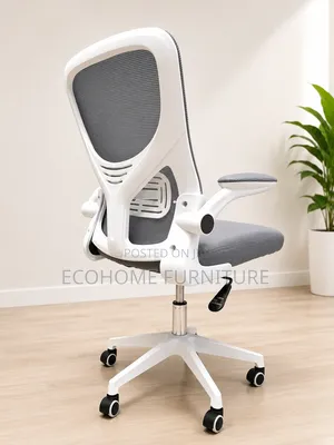 Ergonomic Office Chair – Grey & White