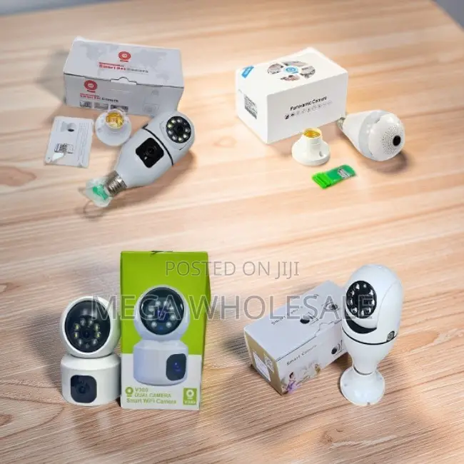 Remote Monitoring PTZ Rotating Single Dual Lens Wifi Bulb Cameras