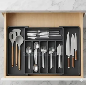 Expandable Cutlery Drawer Organizer Tray for Spoons, Forks and Knives