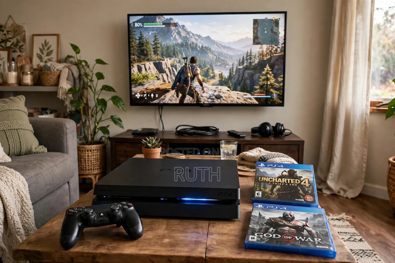Ps 4 With 2 Games and 2 Controller