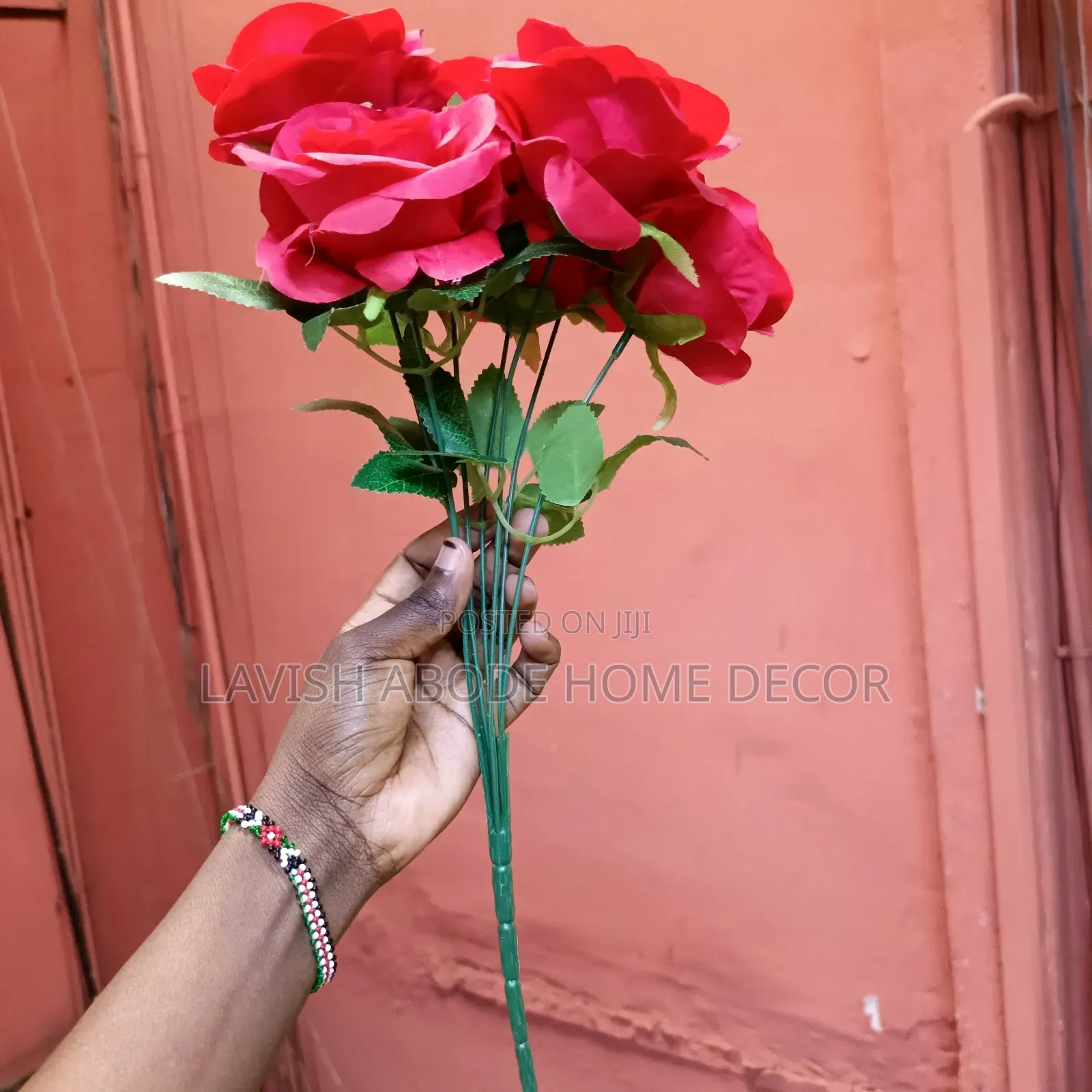 Red Artificial Rose Flower – Elegant Home & Event Décor