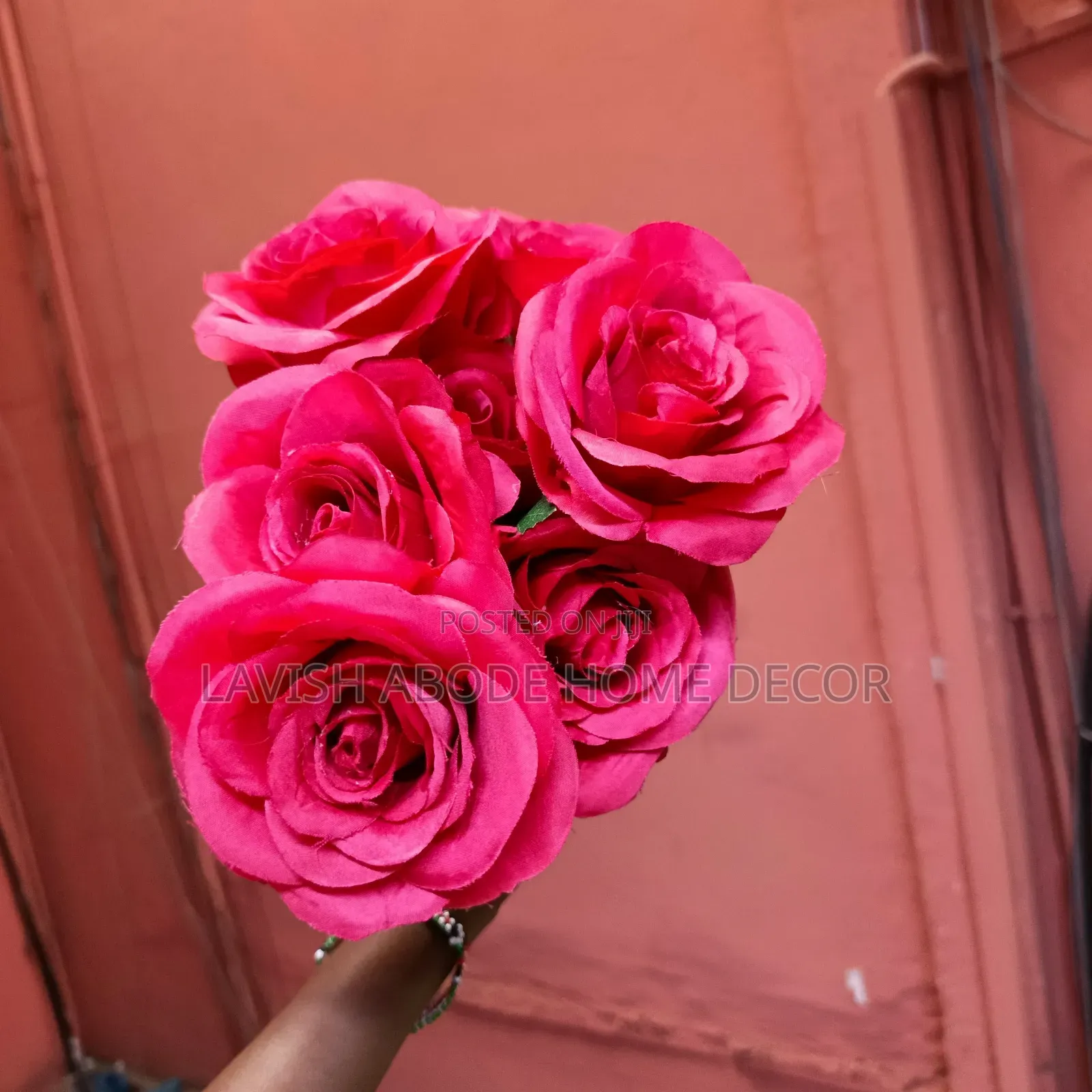 Red Artificial Rose Flower – Elegant Home & Event Décor