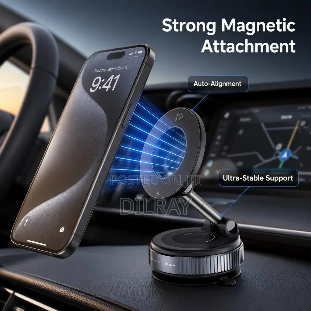 Vacuum Magnetic Car Phone Holder