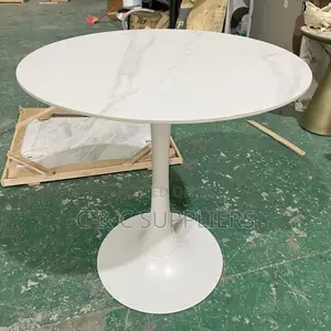 Round Tulip Dining Table-White & Black
