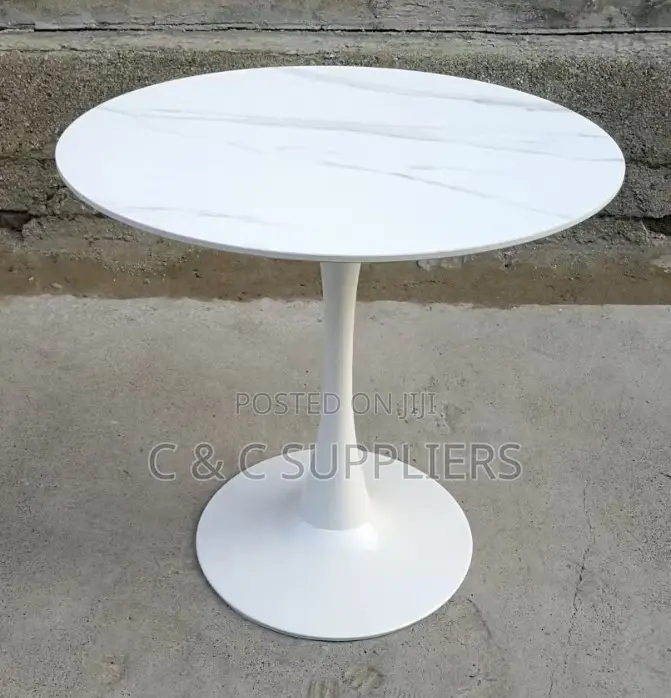 Round Tulip Dining Table-White & Black