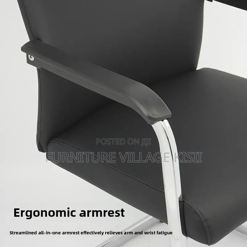 Office Chair; Black High Back Executive Visitors Seat.