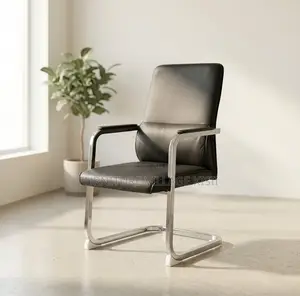 Office Chair; Black High Back Executive Visitors Seat.
