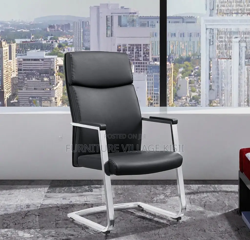 Office Chair; Black High Back Executive Visitors Seat.