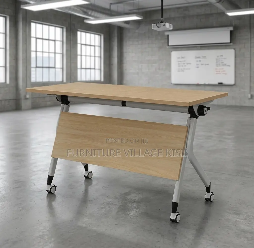 Office Furniture; 1.4M Folding Light Wood Training Table