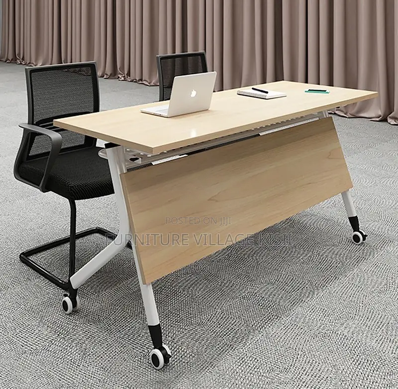 Office Furniture; 1.4M Folding Light Wood Training Table
