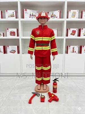 4-12 Yrs Deluxe Firefighter Roleplay Suit for Boys and Girls