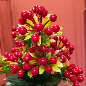 Artificial Red Berry Stem – Decorative Flower & Home Décor