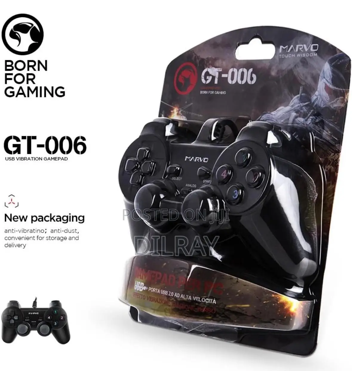 Marvo USB Vibration Gamepad for PC