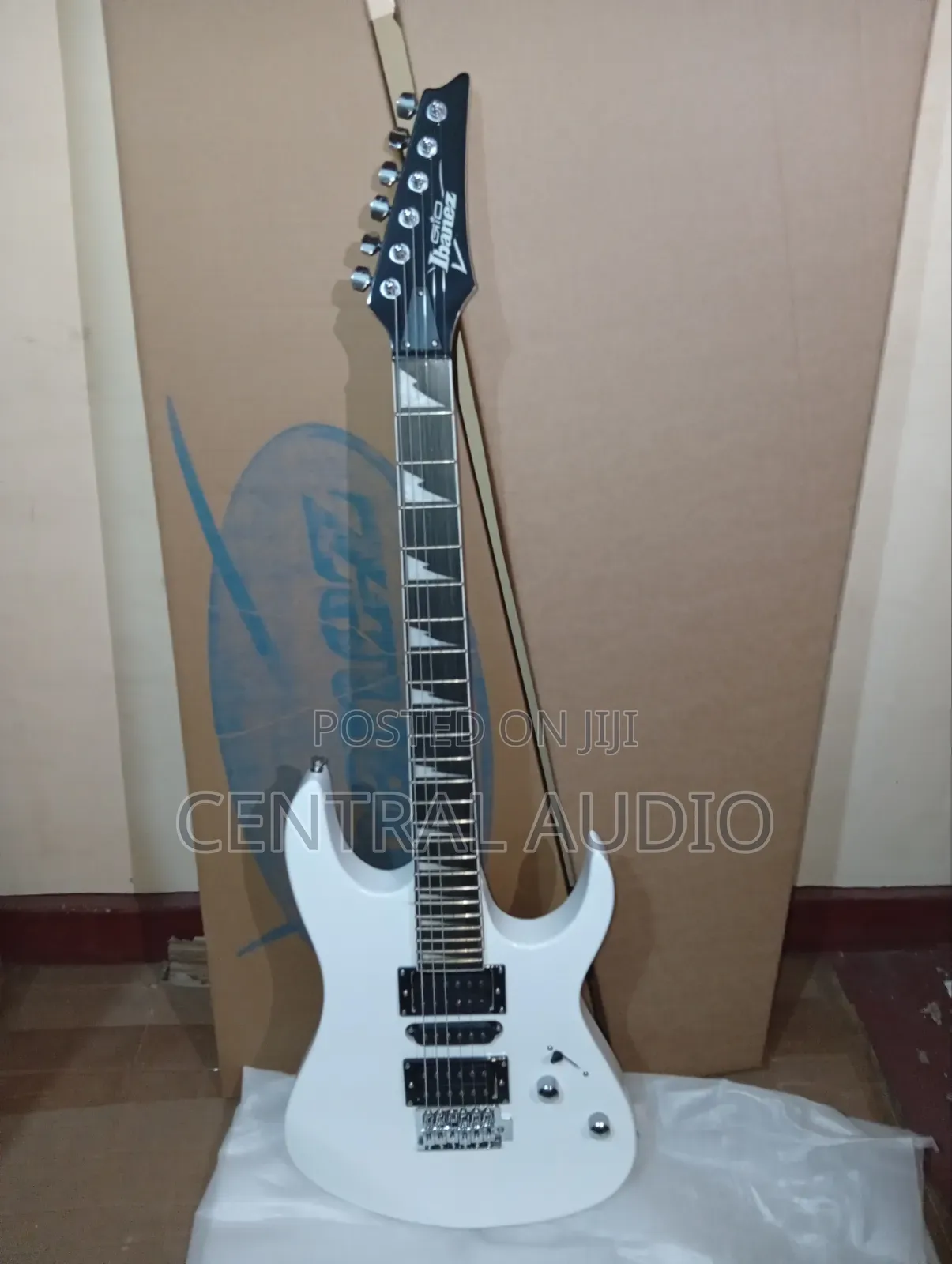White Ibanez Solo Guitar