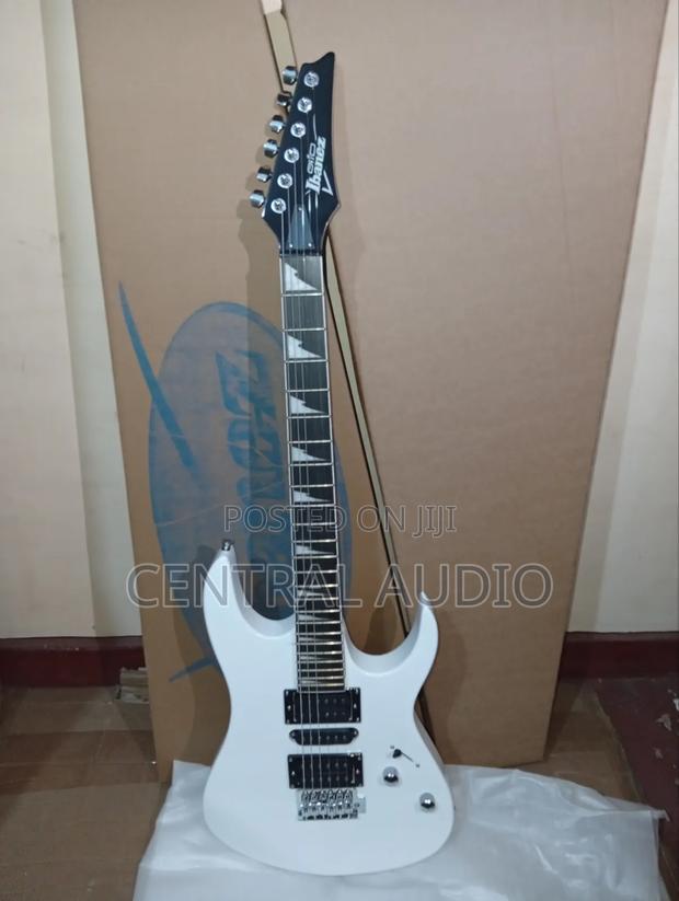 White Ibanez Solo Guitar