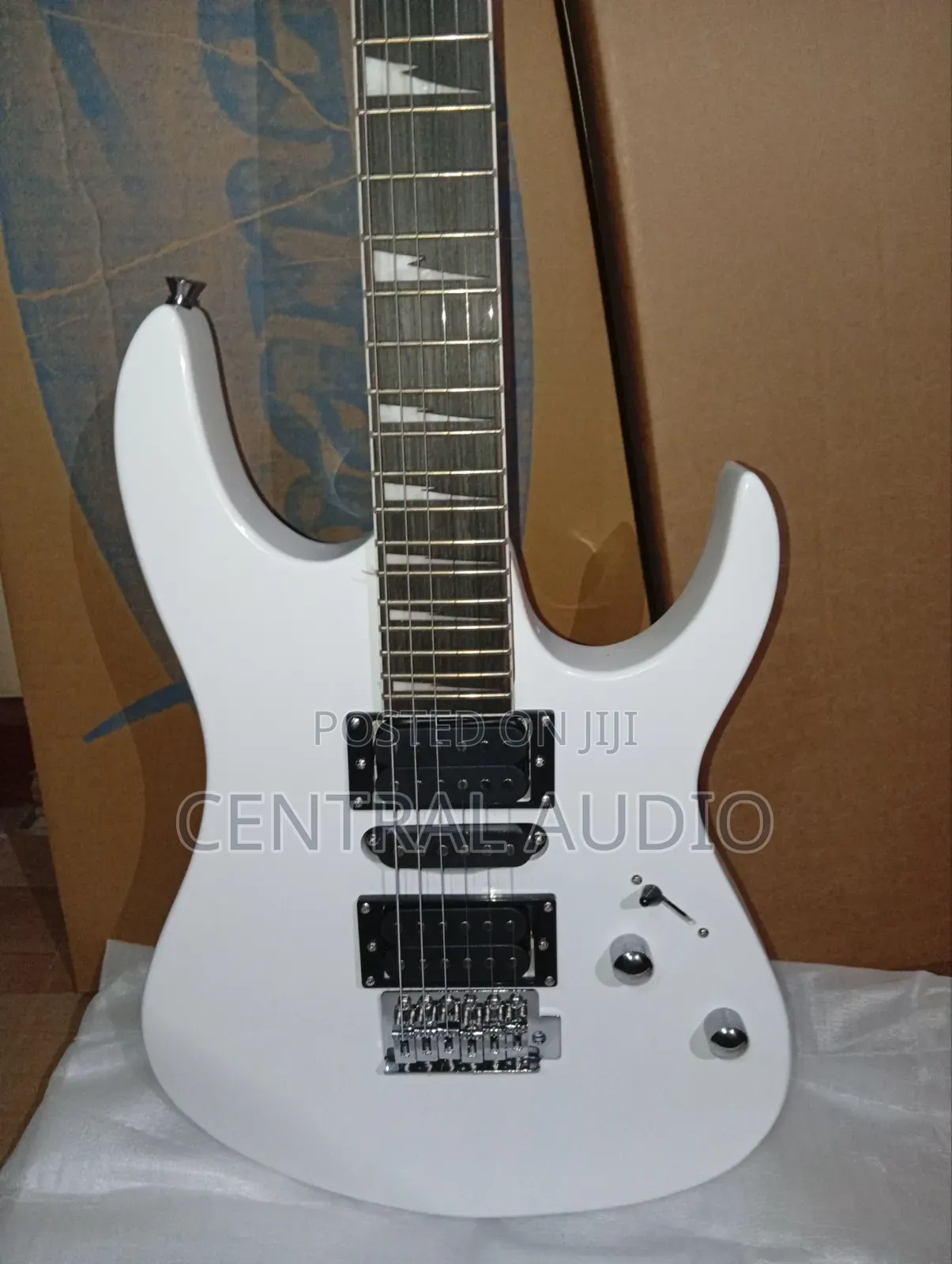 White Ibanez Solo Guitar