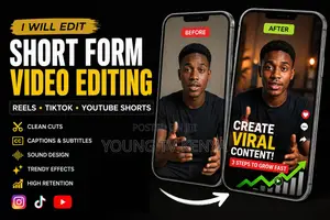 Professional Shorts, Reels & TikTok Video Editing