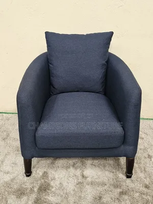 Navy Blue Tub Accent Armchair