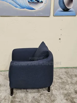 Navy Blue Tub Accent Armchair